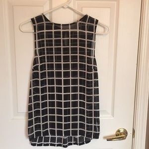 Cotton On Black White Squares Top